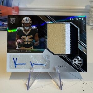 🔥2023 Kendre Miller Panini Limited Triple Patch Autograph /75 Rookie Card